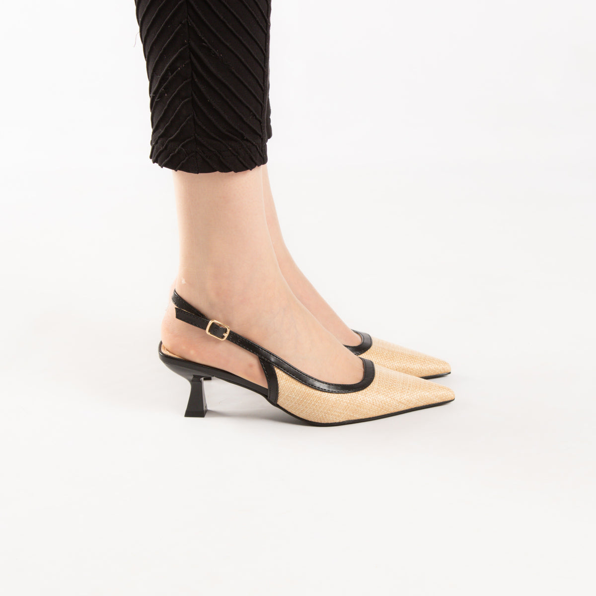 Escarpin - slingback - noir / ref : AS02