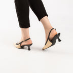 Escarpin - slingback - noir / Réf. AS02