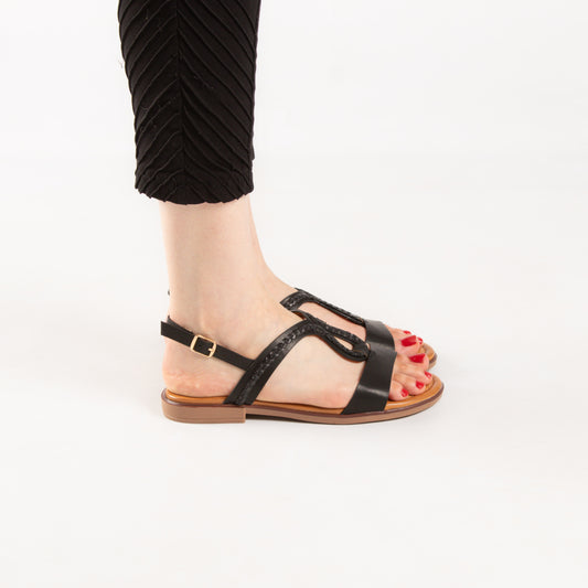 Sandale - simili cuir - Noir / BK 7509