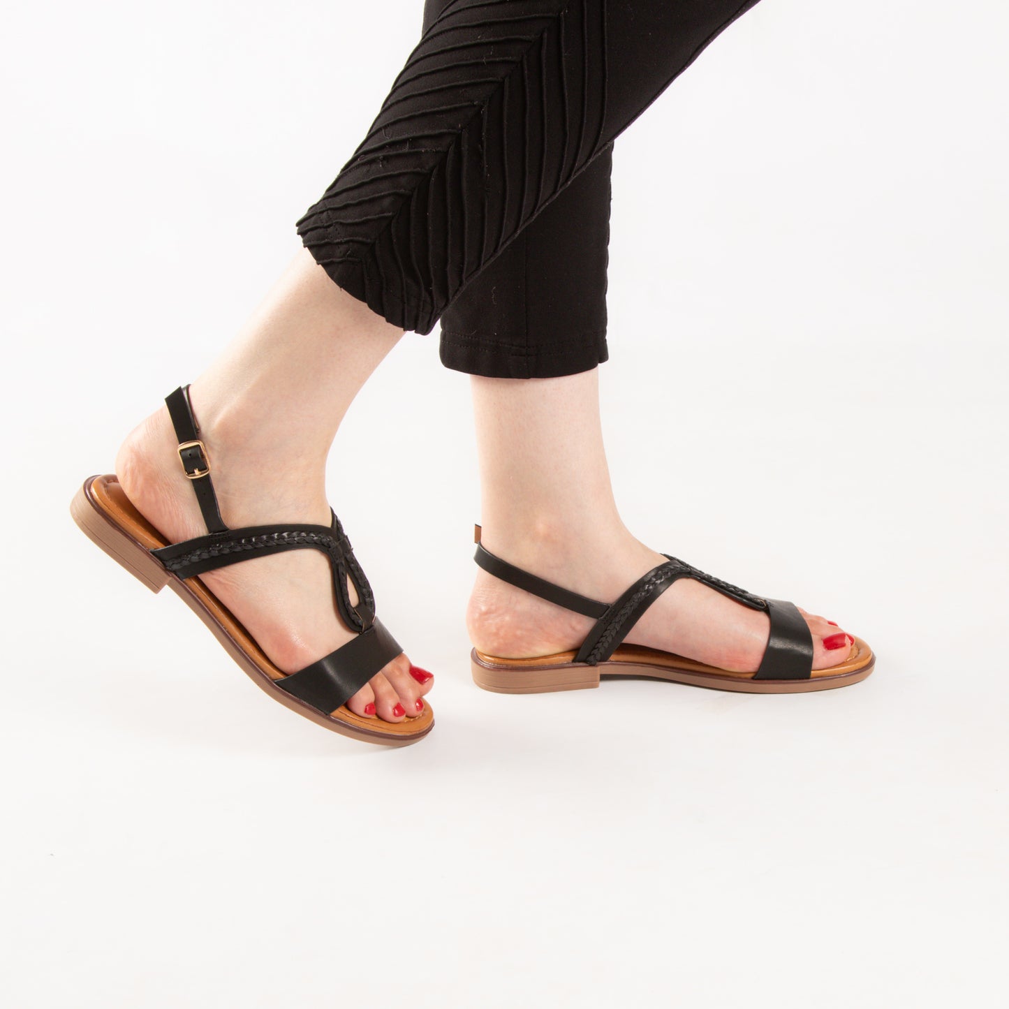 Sandale - simili cuir - Noir / BK 7509