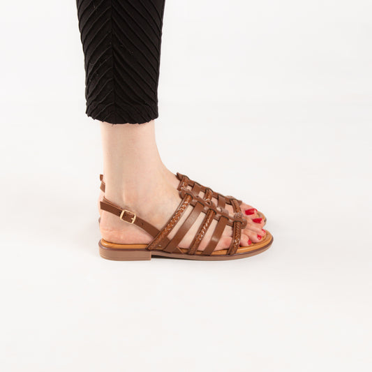 Sandale - simili cuir - Marron / BK7511