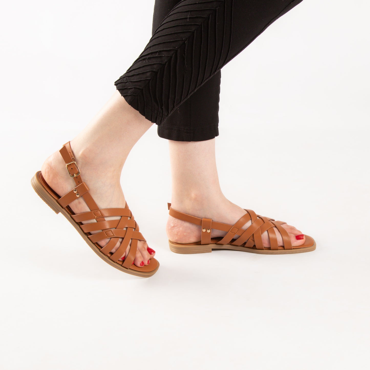 Sandale - simili cuir - Camel / AS81