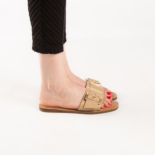 Mule - simili cuir - Kaki / LTD02