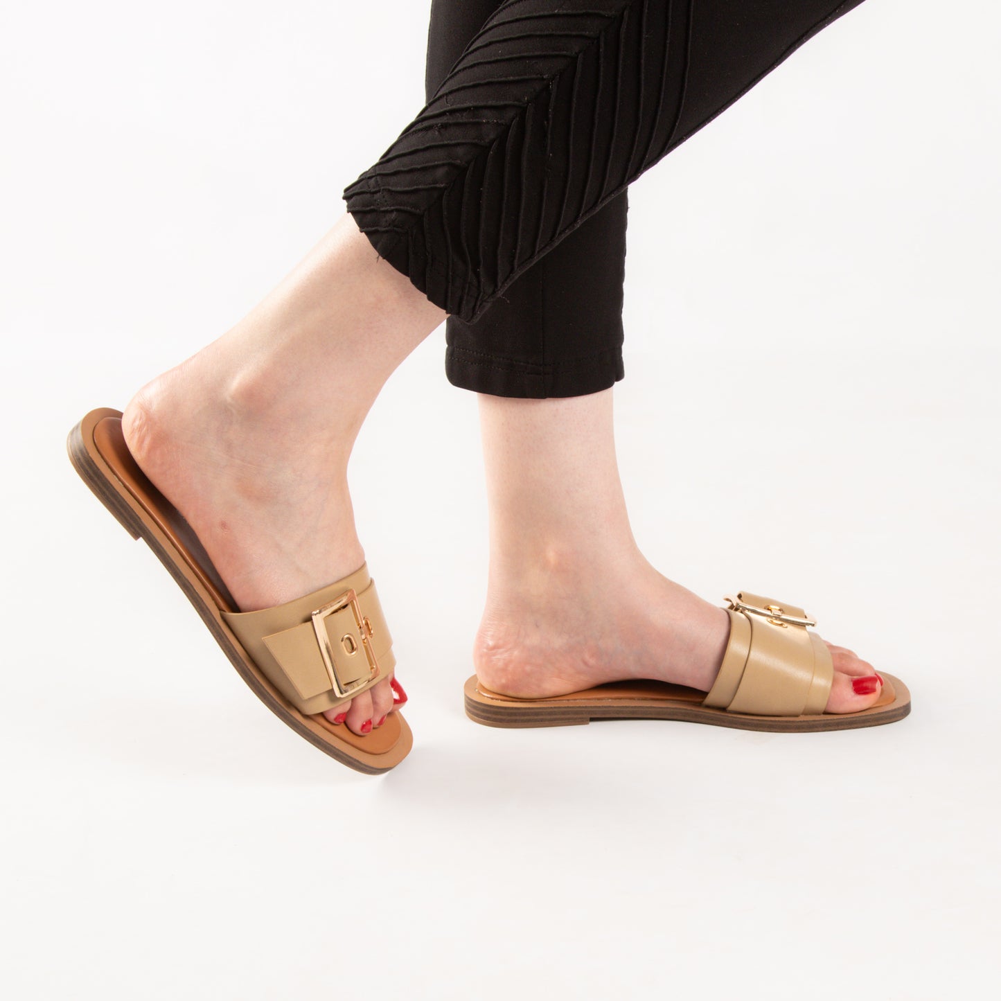 Mule - simili cuir - Kaki / LTD02