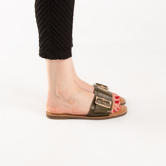 Mule - simili cuir - Vert / LTD02