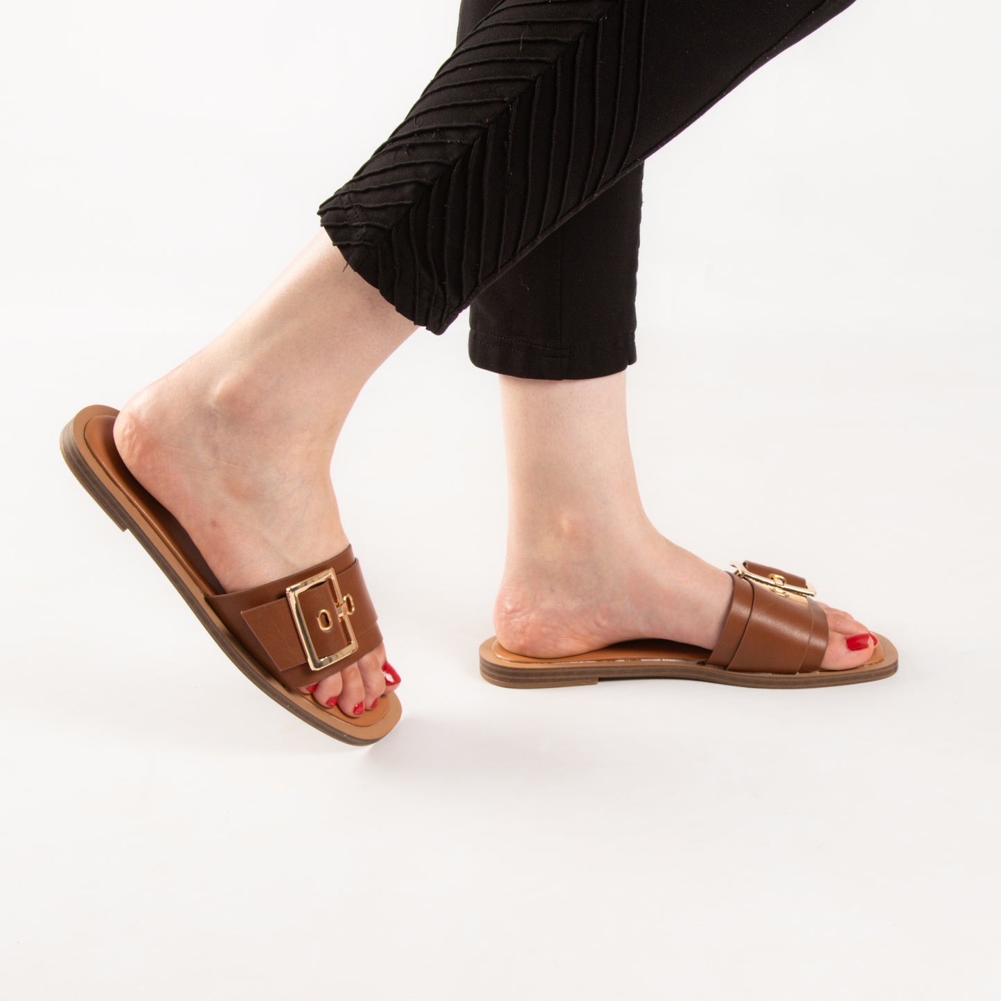 Mule - simili cuir - Camel / LTD02