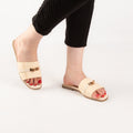 Mule - simili cuir - beige / Réf. AS103