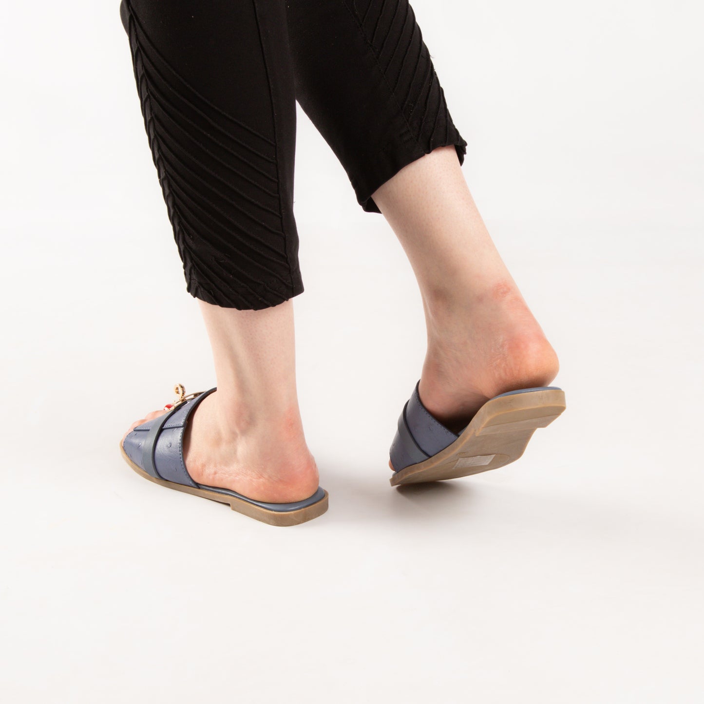 Mule - simili cuir - Bleu / MT03