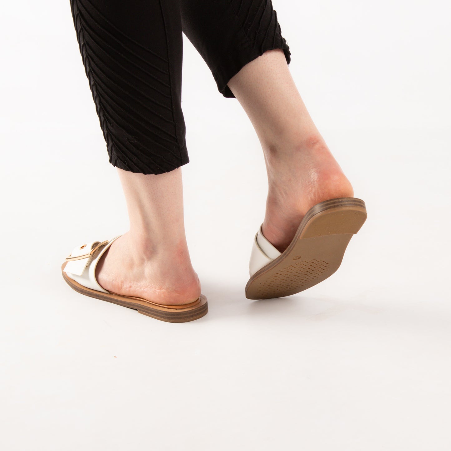 Mule - simili cuir - Blanc / LTD02