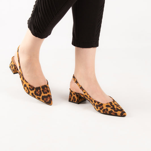 Escarpin A Talon Carré - Leopard / AS22