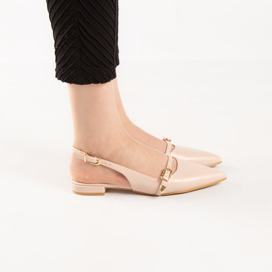 Escarpin - simili cuir - Beige / AS27