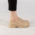 Mocassin - simili cuir - beige / ref : AS52