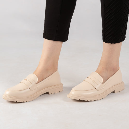 Mocassin - simili cuir - Beige / AS51