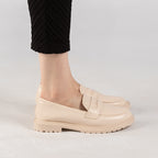 Mocassin - simili cuir - beige / ref : AS51