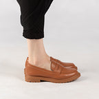 Mocassin - simili cuir - camel / ref : AS50