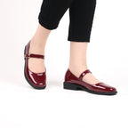 Mary jane à ceinture - vernis - red / Réf. AS120