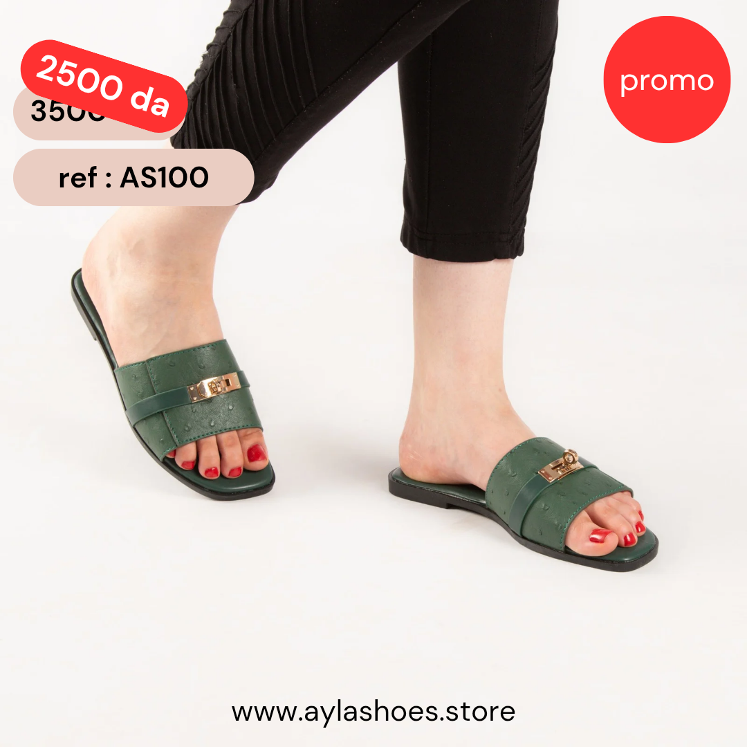 Mule - simili cuir - Vert / AS100