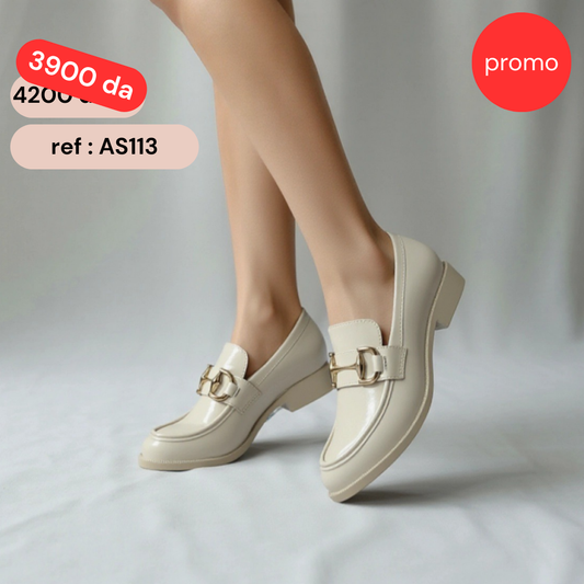 Mocassin - simili cuir - Beige / AS113