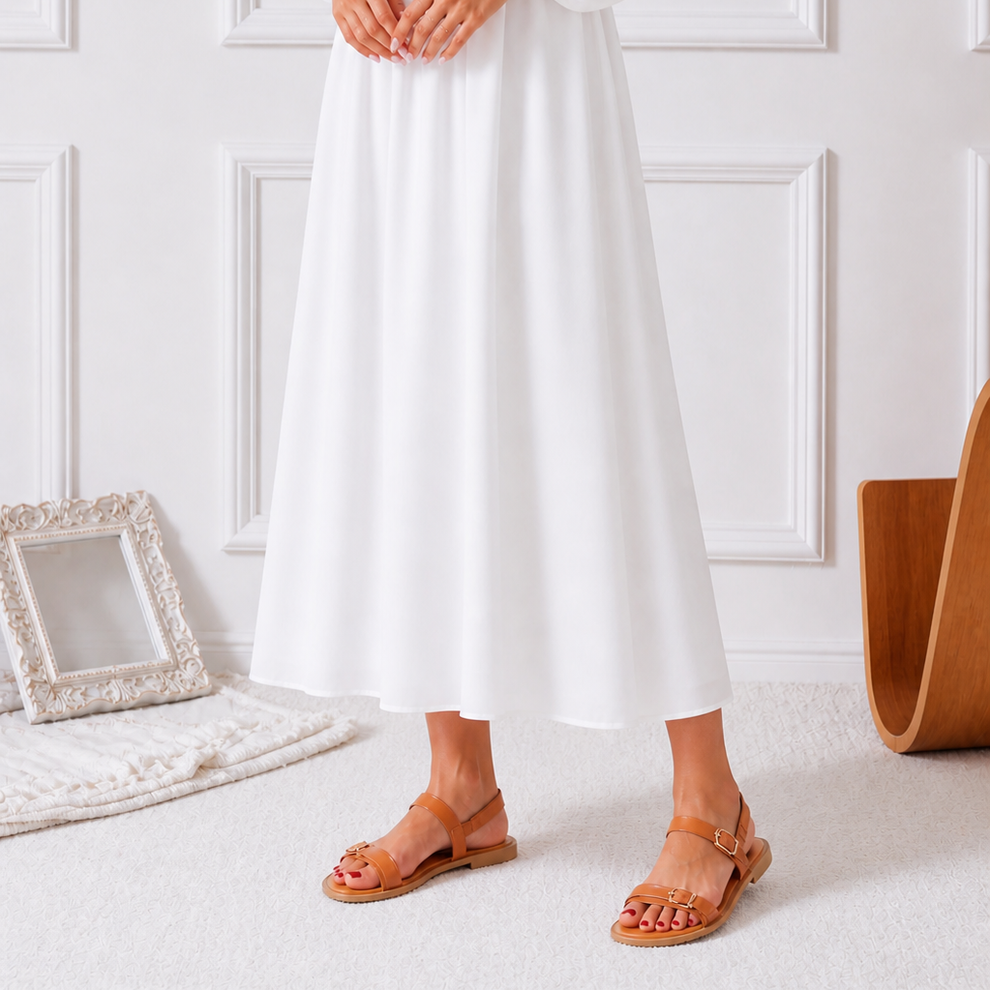 🇨🇵 Sandale - simili cuir - camel / ref : AS197