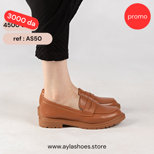 Mocassin - simili cuir - Camel / AS50