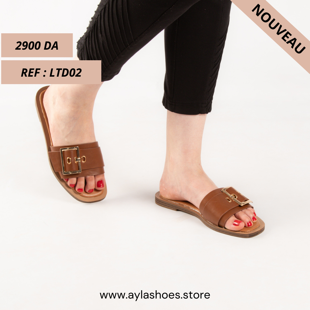 Mule - simili cuir - Camel / LTD02