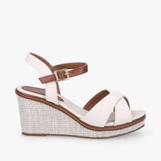 Sandale A Talon Compensé - White / AS108