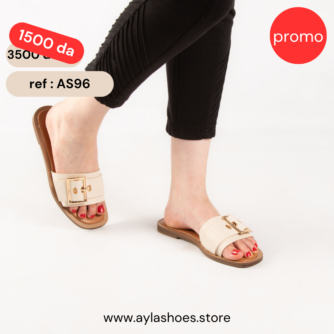 Mule - simili cuir - beige / Réf. AS96