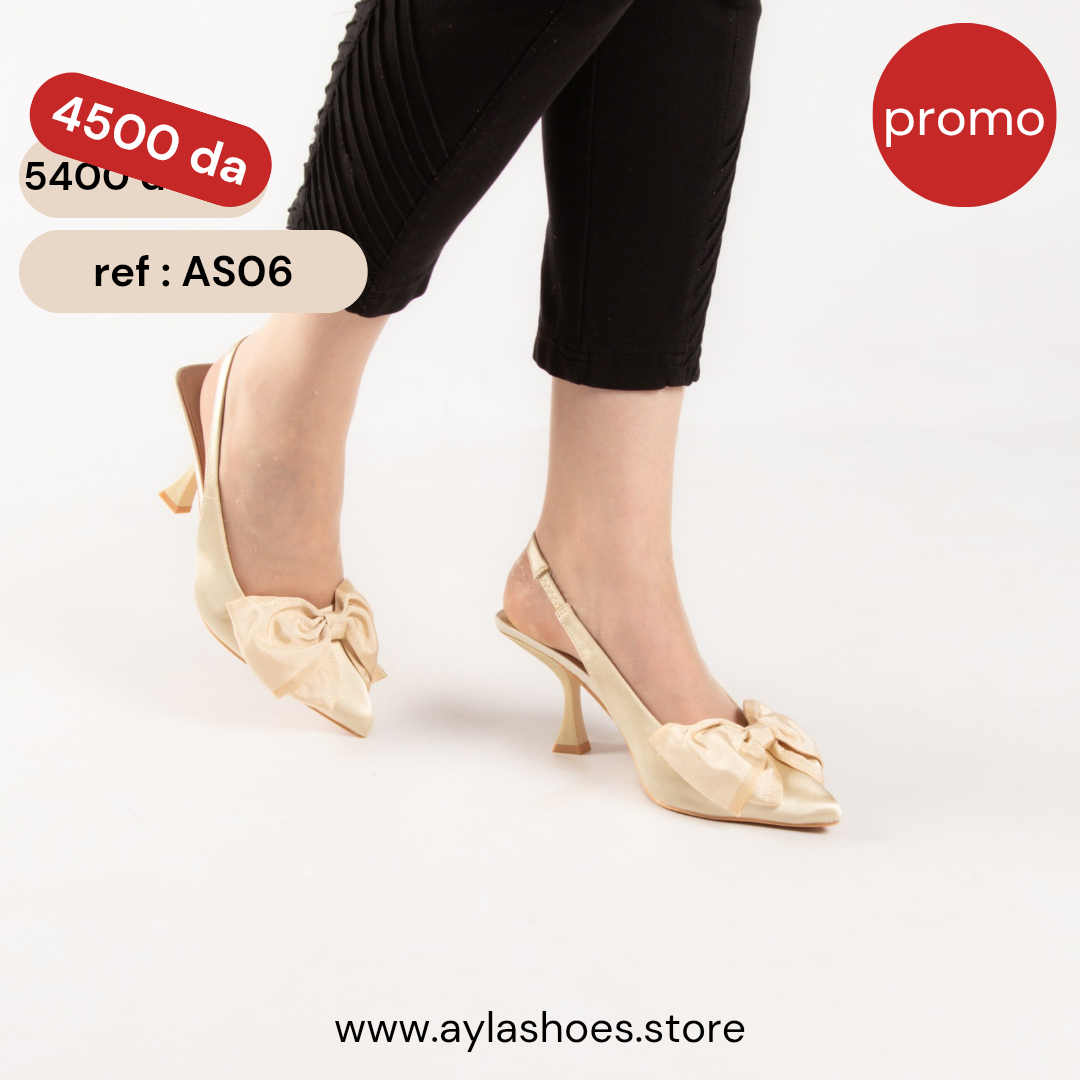 Escarpin à talon aiguille - gold / ref : AS06