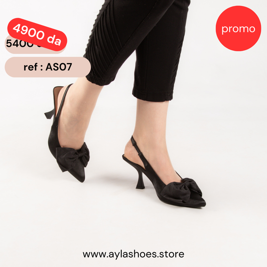 Escarpin A Talon Aiguille - Noir / AS07