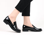 Mocassin - vernis - noir / Réf. AS115