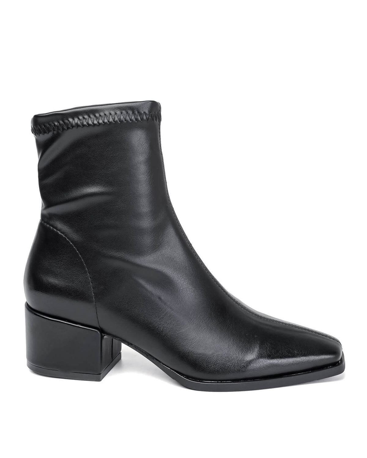 Bottine - simili cuir - noir / Réf. AS205