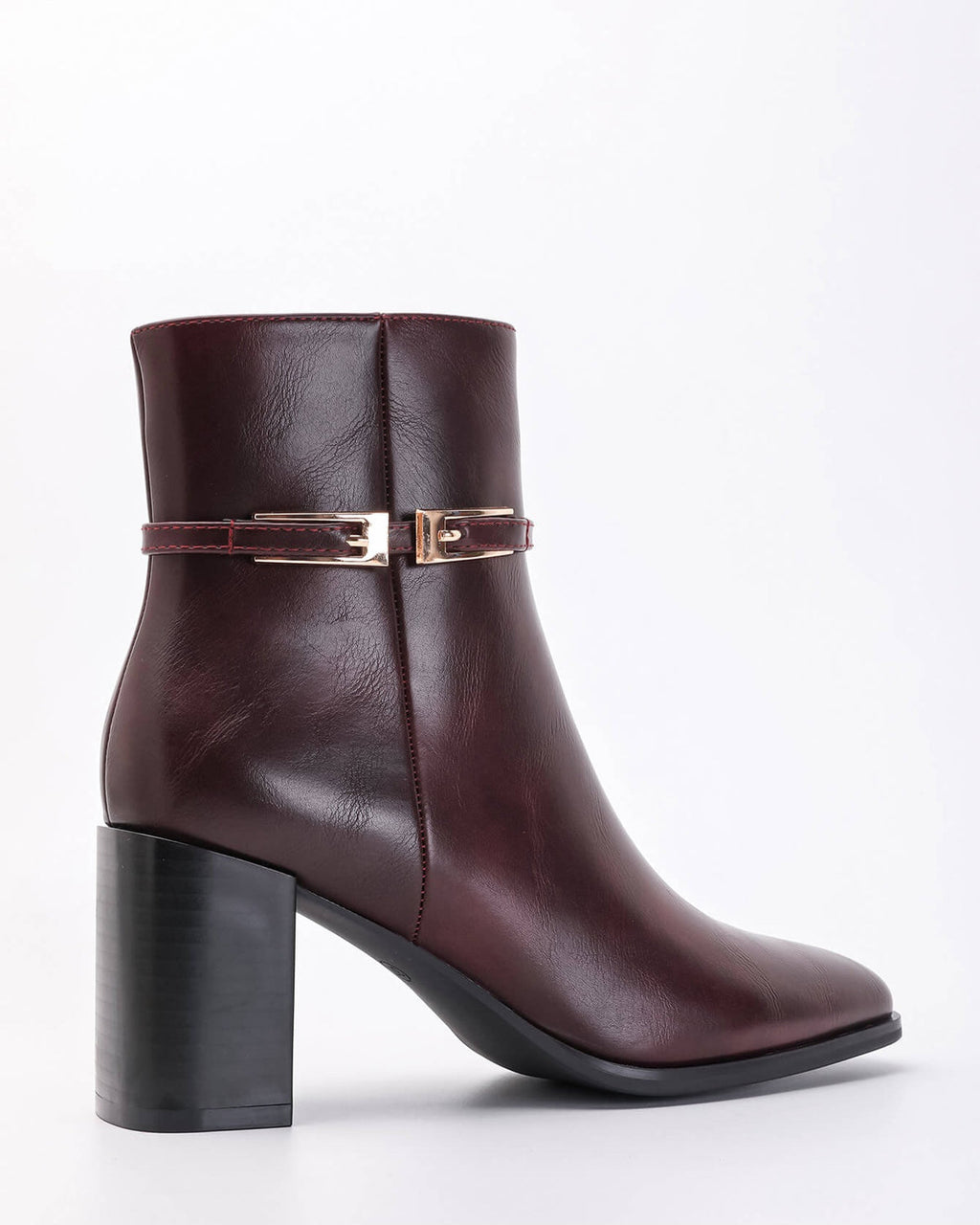 Bottine - simili cuir - bordeaux / Ref. AS212