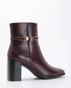 Bottine - simili cuir - bordeaux / Ref. AS212