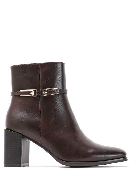 Bottine - simili cuir - brown / Réf. AS211