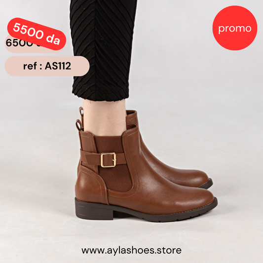 Bottine - simili cuir - Camel / AS112