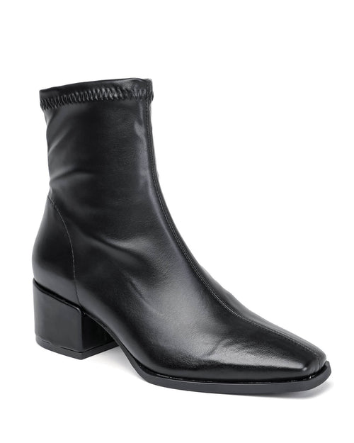 Bottine - simili cuir - noir / Réf. AS205