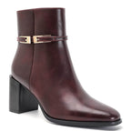 Bottine - simili cuir - bordeaux / Ref. AS212
