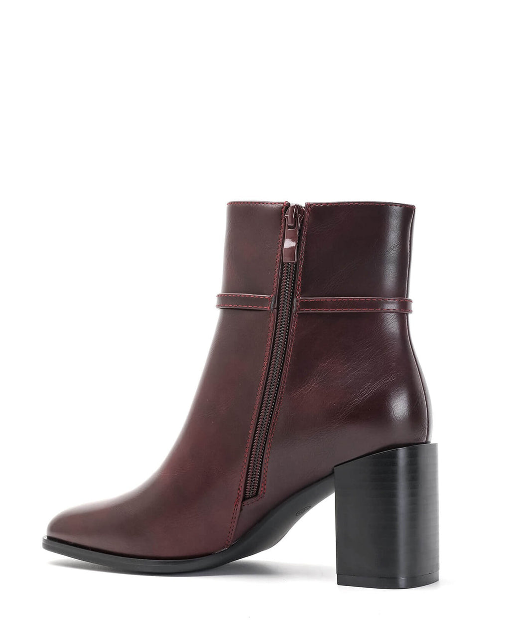 Bottine - simili cuir - bordeaux / Ref. AS212