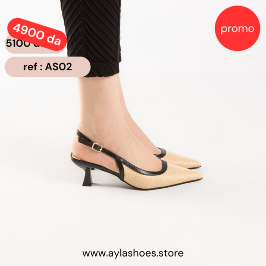 Escarpin SlingBack - Noir / AS02