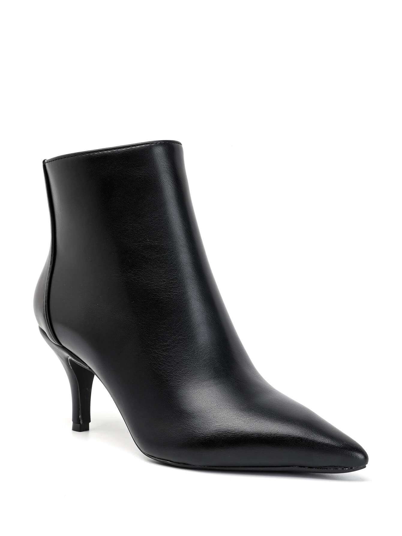 Bottine - simili cuir - noir / ref : AS207