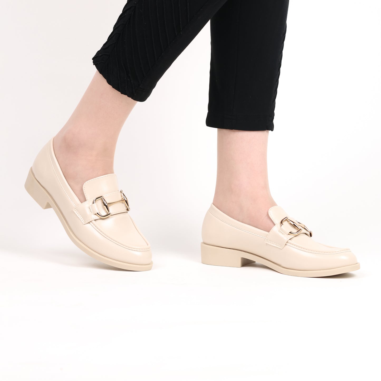 Mocassin - simili cuir - beige / AS113