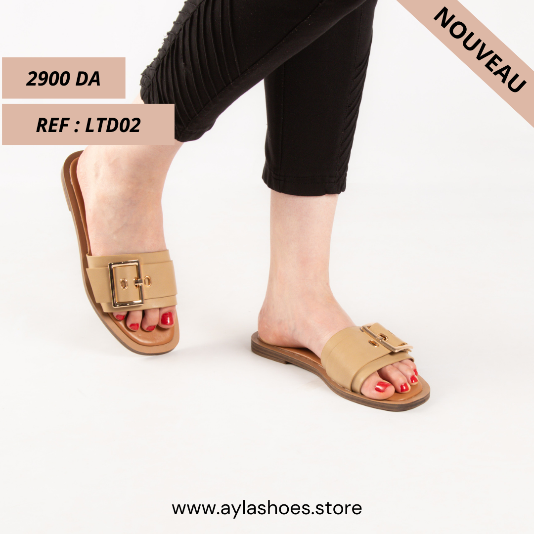 Mule - simili cuir - Kaki / LTD02