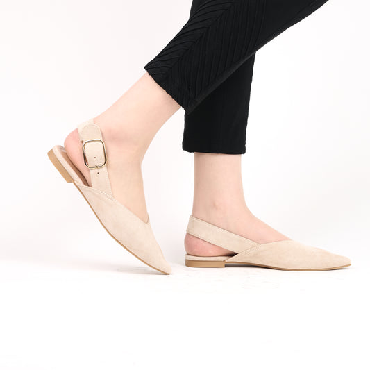 Ballerine - daim - beige / ref : AS144