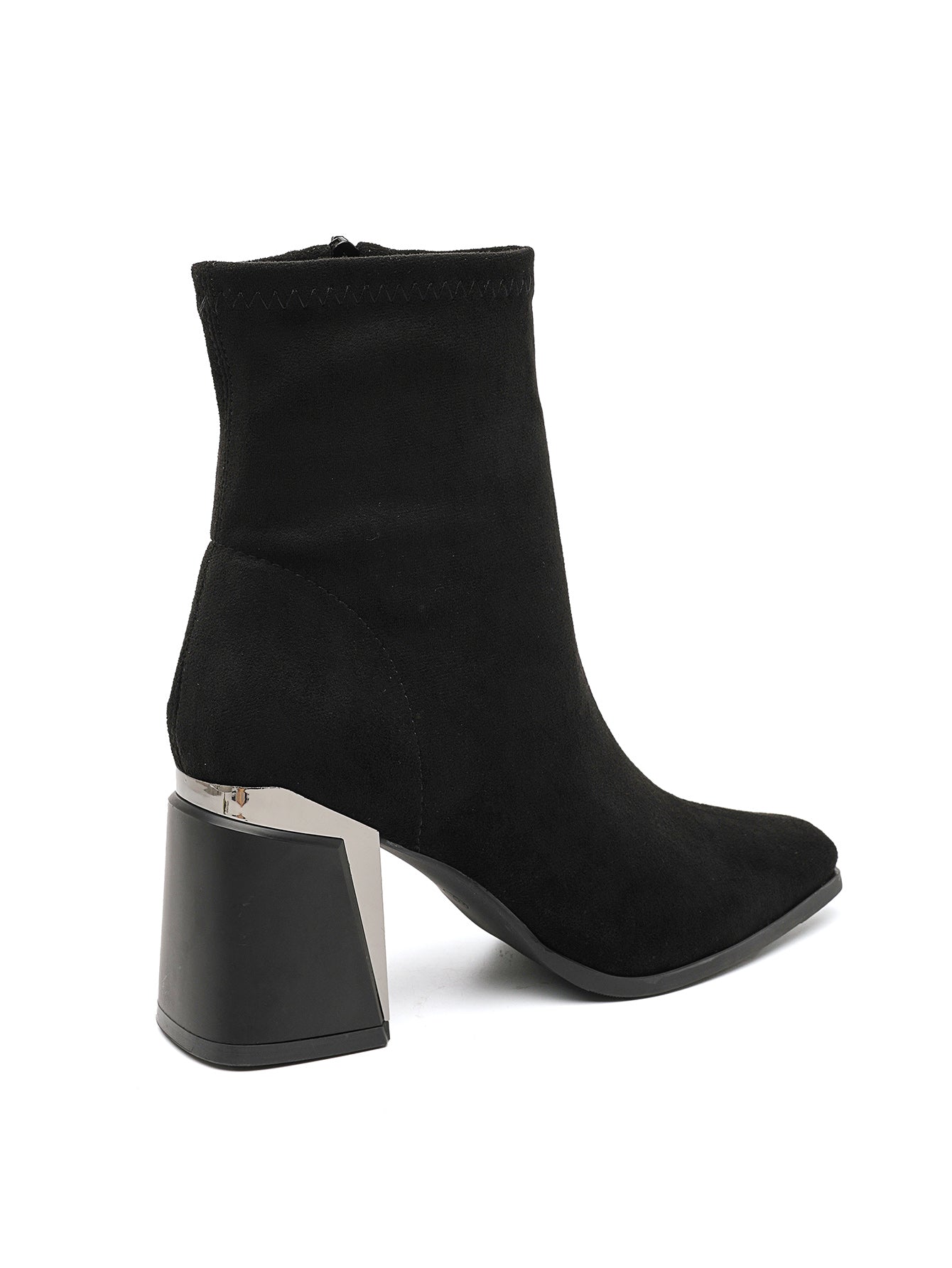 Bottine - daim - noir / ref : AS193