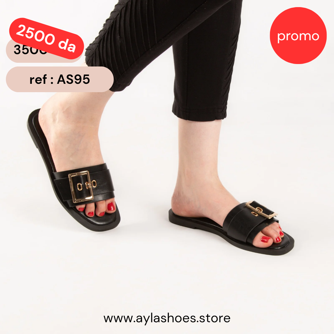 Mule - simili cuir - Noir / AS95