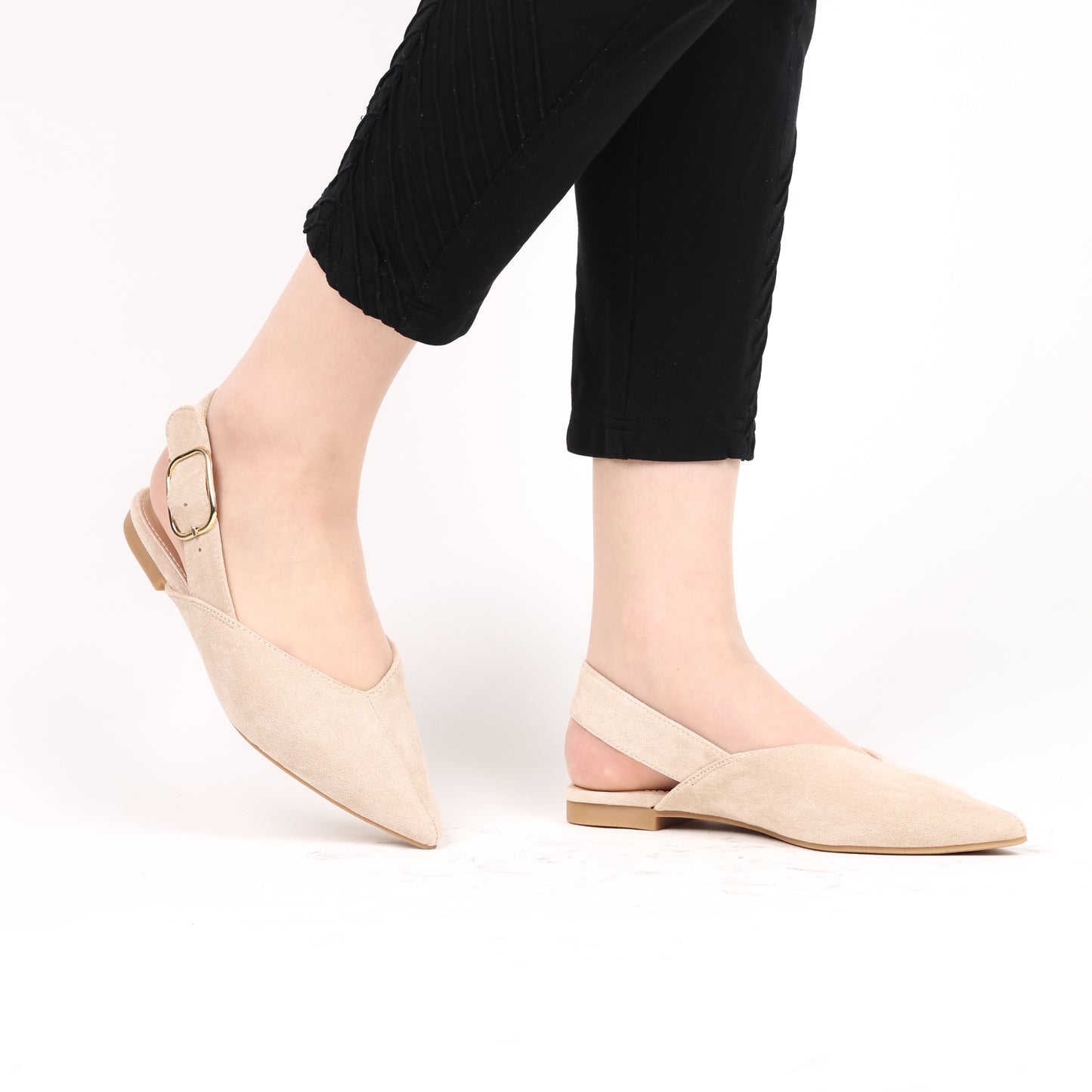 Ballerine - daim - beige / ref : AS144