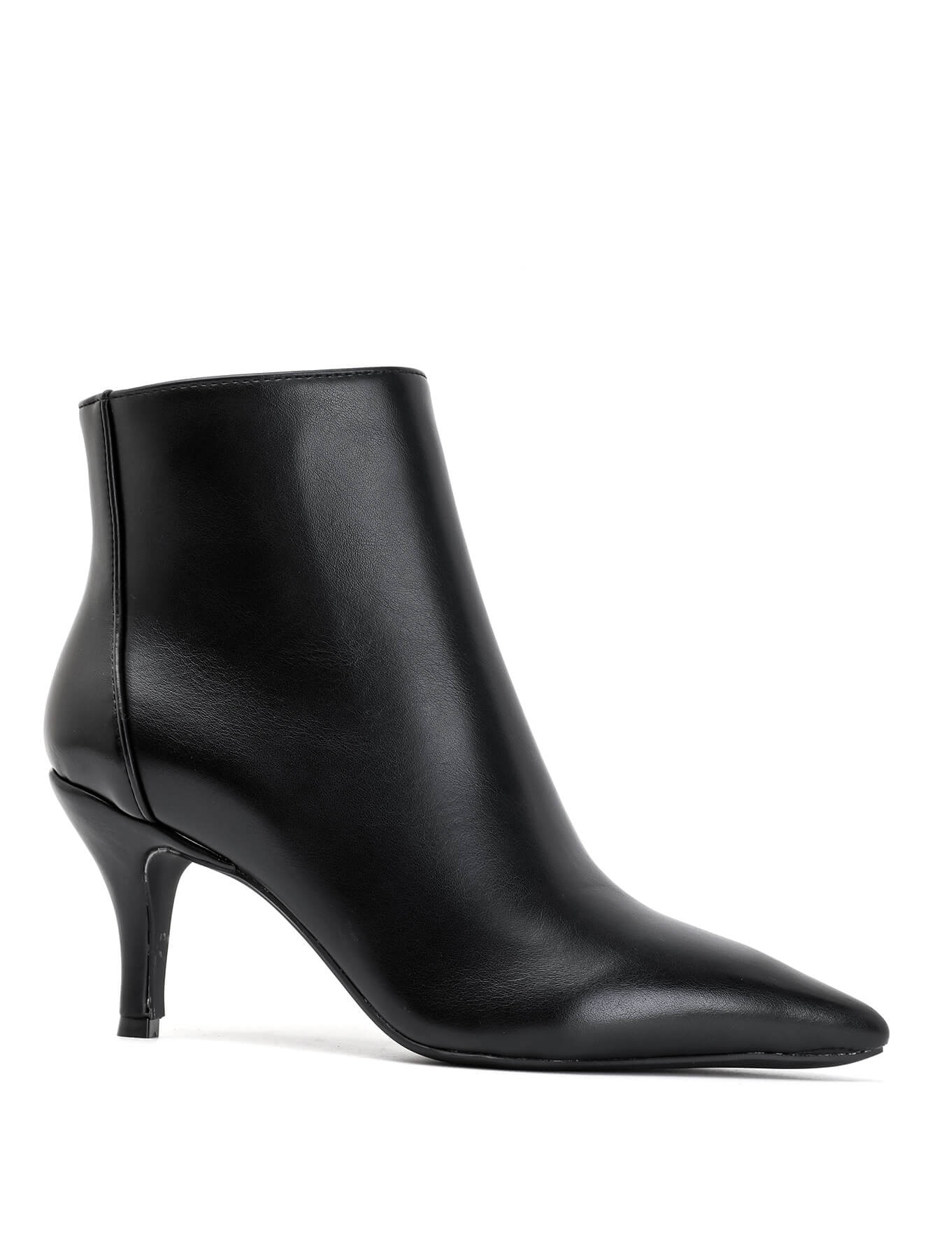 Bottine - simili cuir - noir / ref : AS207