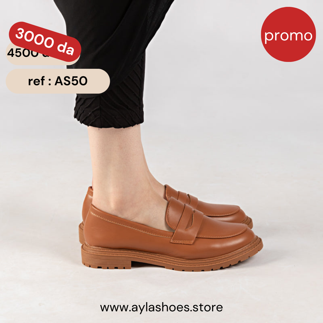 Mocassin - simili cuir - camel / AS50