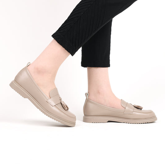 Mocassin - simili cuir - kaki / ref : AS109