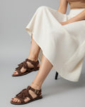 Sandale - daim - marron / ref : AS155
